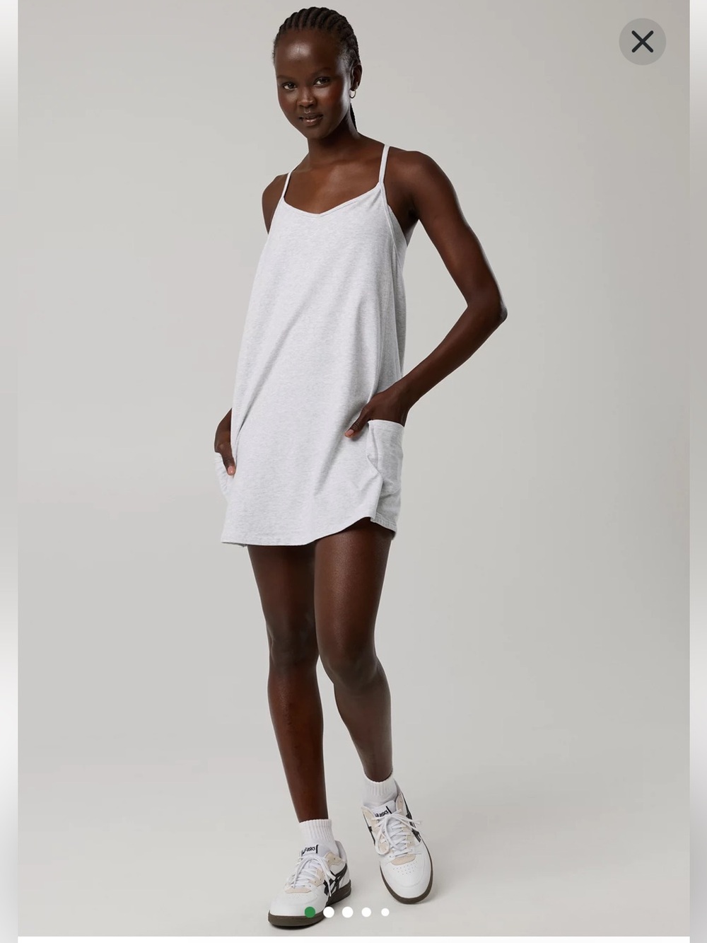 OFFLINE By Aerie OG Cotton Racerback Mini Dress Size XL Dress Gray Tennis Active